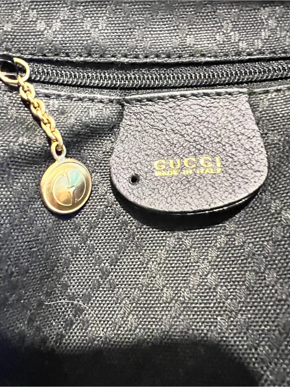 Gucci Black Suede & Leather Bamboo-Handle Drawstring Backpack